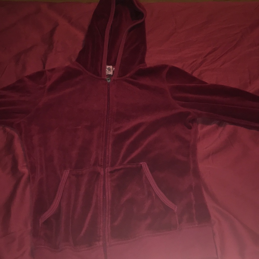 Juicy Couture Velour Track Full Zip Up w/ Hoodie